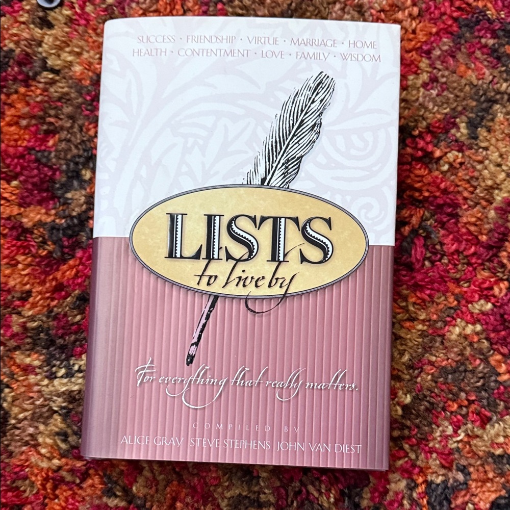 *NWT* Hardcover book. Lists to Live By
